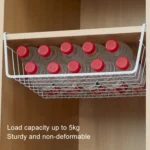 Closet Organizer Metal Shelf Kitchen Cabinet Under Hanging Shelf - Image 7