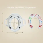 Children Toilet Seat Baby Extra Large Toilet Cover Soft Cushion Auxiliary Seat Loop - Image 3