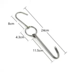 Stainless Steel Double Ring Duck Cooker Hanger Outdoor Barbecue Hanging Hook Stand - Image 8