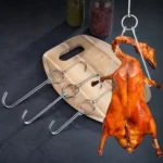 Stainless Steel Double Ring Duck Cooker Hanger Outdoor Barbecue Hanging Hook Stand - Image 5
