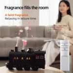 300ml Small Train Essential Oil Diffuser Humidifier With Remote Control - Image 2
