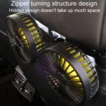 SUITU F4208 Car Cooling Fan Vehicle Rear Seatback USB Dual-Head Electrical Fan - Image 9