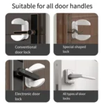 Living Alone Anti Burglary Door Stopper No Hole Child Safety Lock With Alarm - Image 14