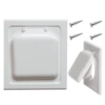 Dual Door Dryer Vent Cover No-Pest Wide Mount Exhaust Cover - Image 2