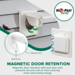 Dual Door Dryer Vent Cover No-Pest Wide Mount Exhaust Cover - Image 4