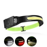 Fluorescent Belt Sensor Headlight Outdoor Running and Cycling Head Torch