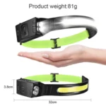 Fluorescent Belt Sensor Headlight Outdoor Running and Cycling Head Torch - Image 3