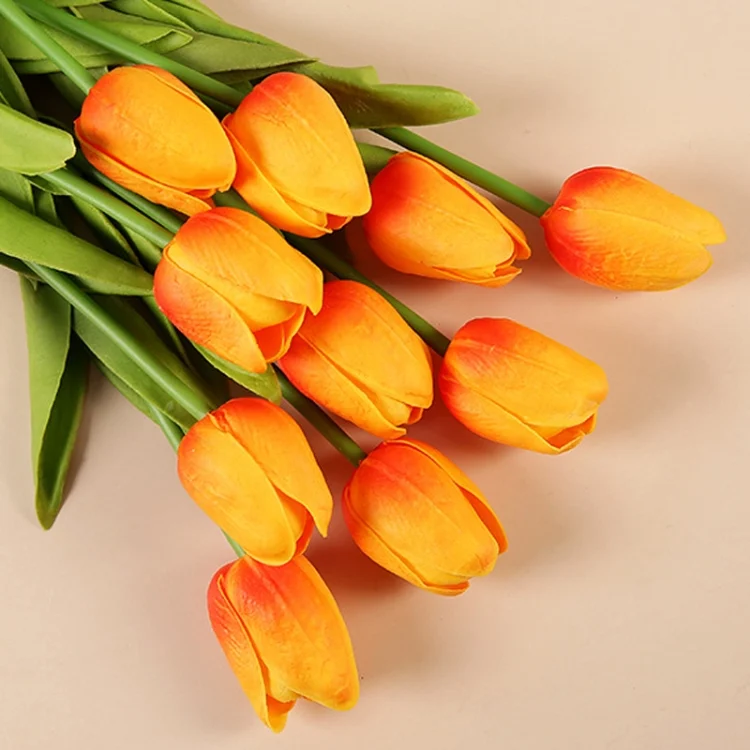 TBD06045769_B2.webp 10 In 1 Tulip Bouquet With Paper Bag Home Decoration Simulation Flowers Paper Bag Floral Set Arrangement - Image 3