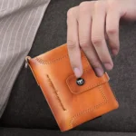 BULL CAPTAIN 088 RFID Anti-Theft Zipper Buckle Multi-Card Slot Cowhide Vertical Wallet - Image 9