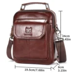 BULL CAPTAIN 049 Large-capacity First-layer Cowhide Retro Single-shoulder Crossbody Bag - Image 2