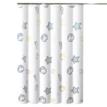 Sea World Polyester Shower Curtain Thickened Waterproof Bathroom Shower Curtain Cloth With Hooks