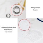 Sea World Polyester Shower Curtain Thickened Waterproof Bathroom Shower Curtain Cloth With Hooks - Image 5