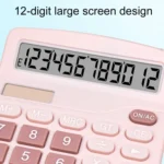 12-Digit Large Screen Solar Dual Power Calculator Student Exam Accounting Office Supplies - Image 4