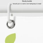 Leaf Printed Waterproof Shower Curtain Thickened Polyester Bathroom Curtain Cloth - Image 3
