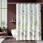 Leaf Printed Waterproof Shower Curtain Thickened Polyester Bathroom Curtain Cloth - Image 10