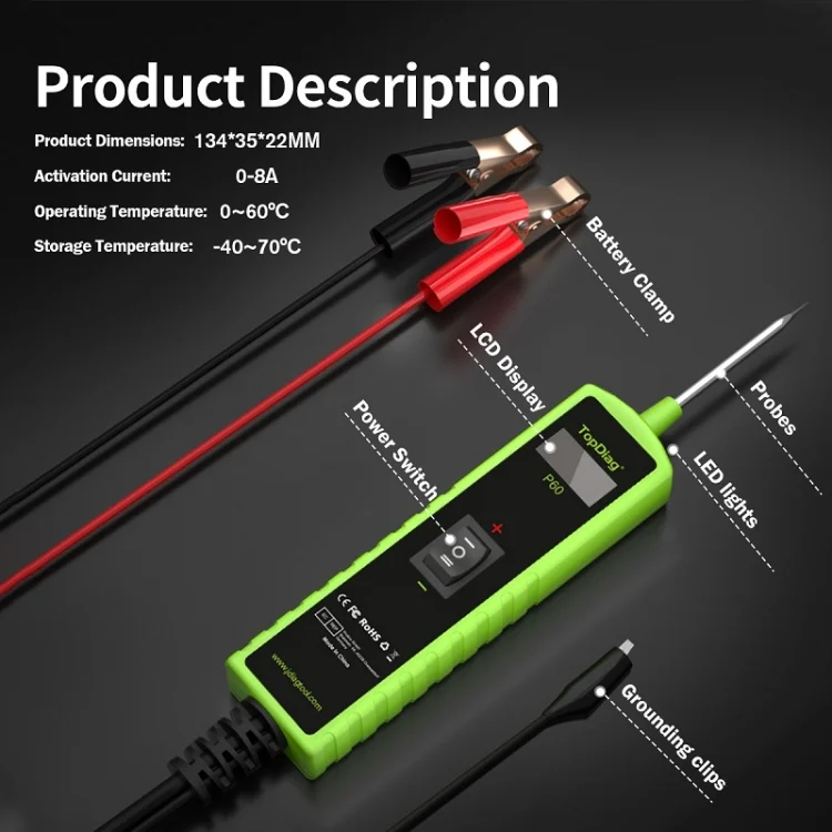 TBD06045828_B4.webp JDiag 6-30V Voltage Detector Automotive Power Circuit Diagnostic Diode - Image 5