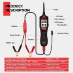 JDiag 6-30V Electrical Detector Fuel Injector Signal Detection Vehicle System Diagnosis - Image 4