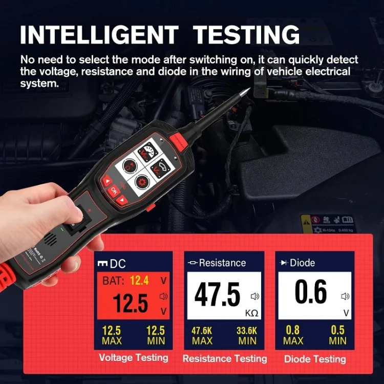 TBD06045830_B4.webp JDiag 6-30V Electrical Detector Fuel Injector Signal Detection Vehicle System Diagnosis - Image 5