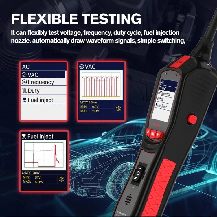 TBD06045830_B5.webp JDiag 6-30V Electrical Detector Fuel Injector Signal Detection Vehicle System Diagnosis - Image 6