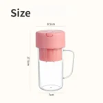 420ml 6 Blades Straw Juice Cup USB Charging Portable Fruit Juicer Smoothie Maker - Image 9