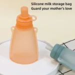 120ml Reusable Silicone Baby Food Pouches Refillable Squeeze Storage Containers - Image 2