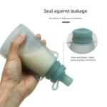 120ml Reusable Silicone Baby Food Pouches Refillable Squeeze Storage Containers - Image 5