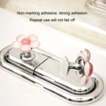 Cute Flower Toilet Pusher Nail Art Special Bathroom Flush Switch Button - Image 4