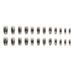 24pcs /Box Press On Nails Dark Star and Moon Series False Nails Mid-Length Ballet Nails