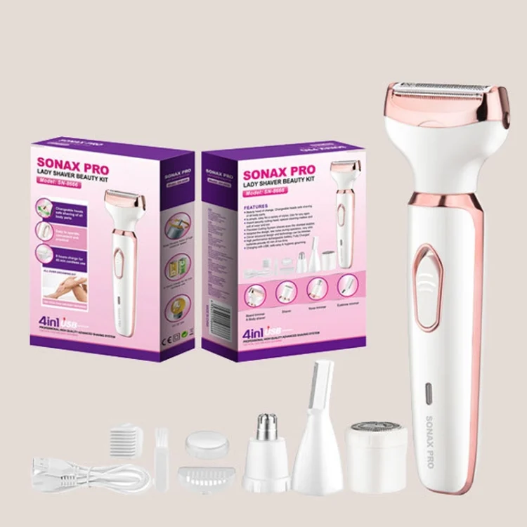TBD06046092_B6.webp SONAX PRO SN-8666  4-in-1 Ladies Shaving Washable Rechargeable Hair Removal Device - Image 7