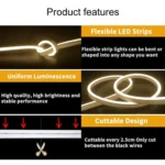 LIXINCORDA 2m 5V USB Touch Control LED Light Strip Flexible Neon Silicone Soft Strip - Image 8