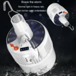 Rechargeable LED Solar Bulb Light Waterproof Night Market Stall Energy Saving Lamp - Image 9