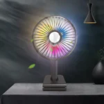 Car Clip-On Rechargeable Electric Oscillating Head Fan With Light - Image 7