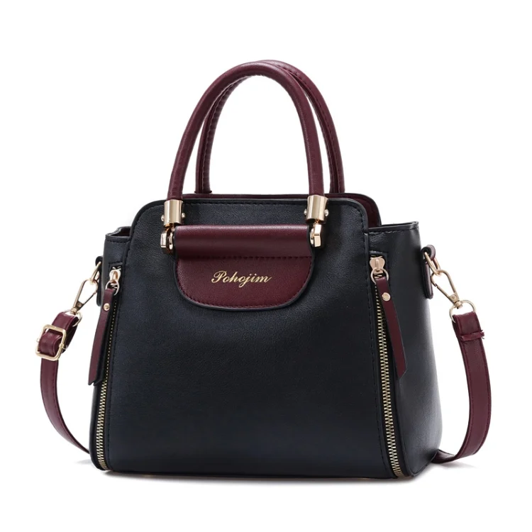 Women Colorblocking Handbag Large Capacity Shoulder Crossbody Bag