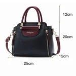 Women Colorblocking Handbag Large Capacity Shoulder Crossbody Bag - Image 4