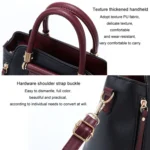 Women Colorblocking Handbag Large Capacity Shoulder Crossbody Bag - Image 7