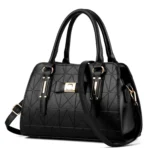 Women Bowknot Embossed Handbag Large Capacity Shoulder Bag