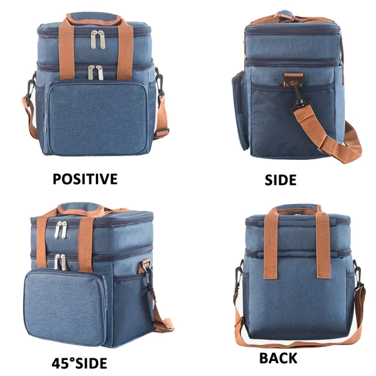 TBD06046265_B3.webp Double Layer Insulated Lunch Bag Large Capacity Food Cooler Bag with Shoulder Strap - Image 4