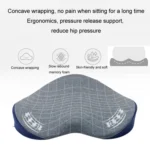 BEWALKER Memory Foam Office Seat Cushion Heart Shape Hip Chair Cushion - Image 4