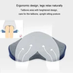 BEWALKER Memory Foam Office Seat Cushion Heart Shape Hip Chair Cushion - Image 6