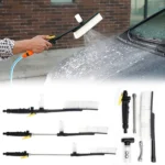 High Pressure Car Wash Nozzle Soft Bristle Long Handle Brush Foam Bottle Tool Set - Image 4