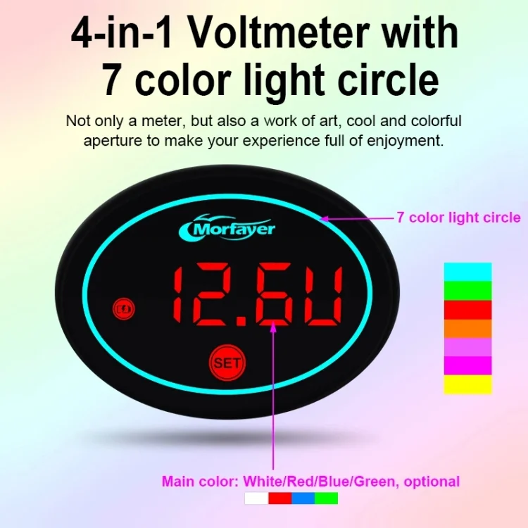 TBD06046337_B5.webp Morfayer Locomotive Multi-function Voltmeter, Red - Image 6