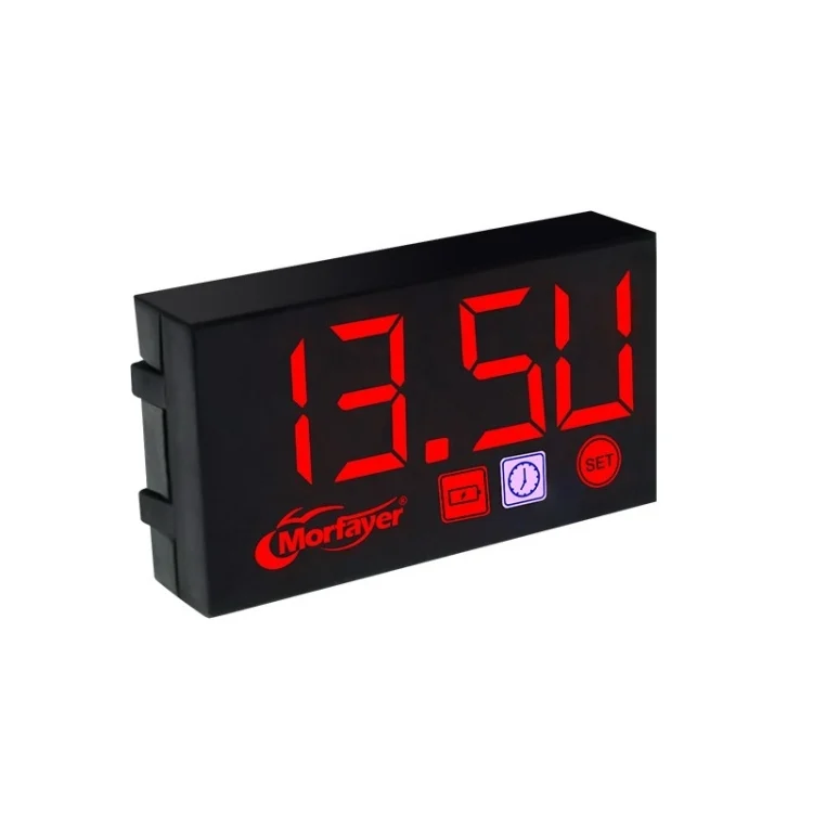 Compact LED Digital Display Time Voltmeter