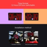 Compact LED Digital Display Time Voltmeter - Image 6