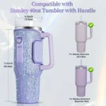 For Stanley 40oz Cup Hot Diamond Cover Neoprene Insulated Portable Bottle Cover - Image 3