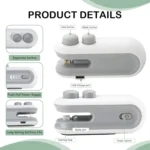 2 In 1 Vacuum Sealing Machine Portable Pressure Plastic Bag Sealing Device With Cutter - Image 5