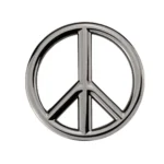 Car Anti-War Peace Sign Three-Dimensional Metal Stickers