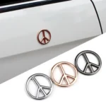 Car Anti-War Peace Sign Three-Dimensional Metal Stickers - Image 2