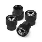 4pcs /Set Skeleton Car Tire Universal Aluminum Valve Cap