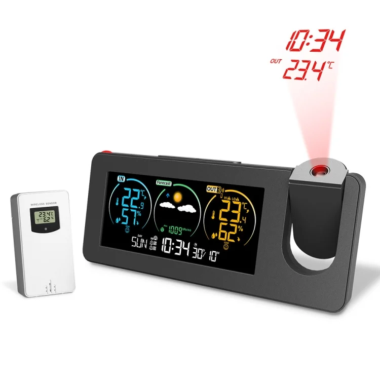 Perpetual Calendar Weather Forecast Color Screen Digital Display Projection Clock