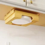 9-inch Paper Plate Dispenser Under Cabinet Bamboo Plates Holder Kitchen Storage Rack - Image 2